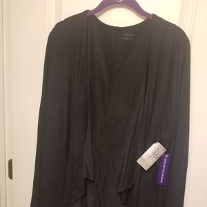 Faux Suede black cardigan